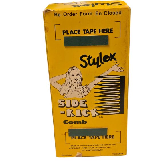 Stylex Side Kick Retail Display Box Full 102 Combs Deadstock 1980 Hair Store - Picture 9 of 16